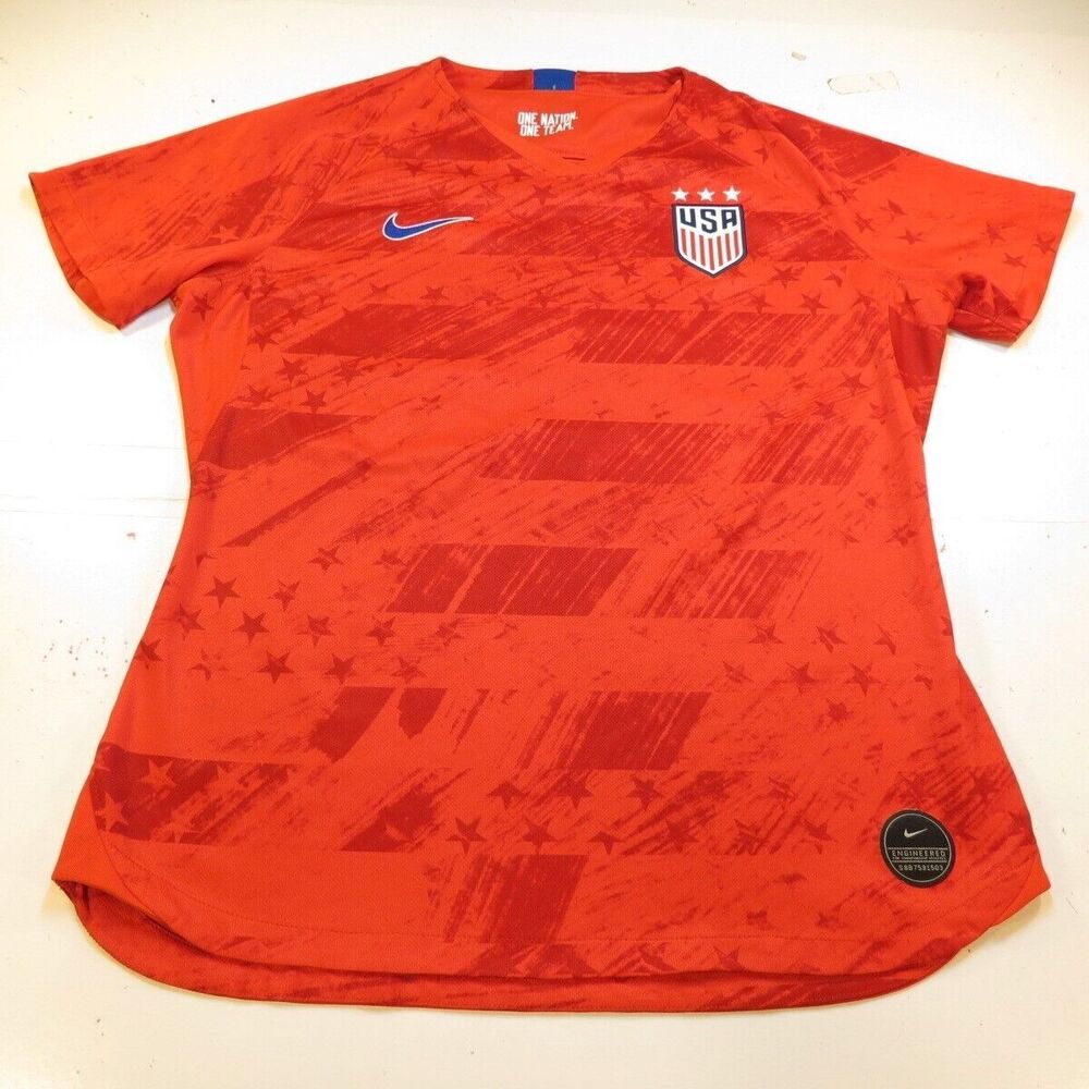 USA US SOCCER TEAM NIKE JERSEY Sz Womens L 2019 VAPOR AWAY World Cup